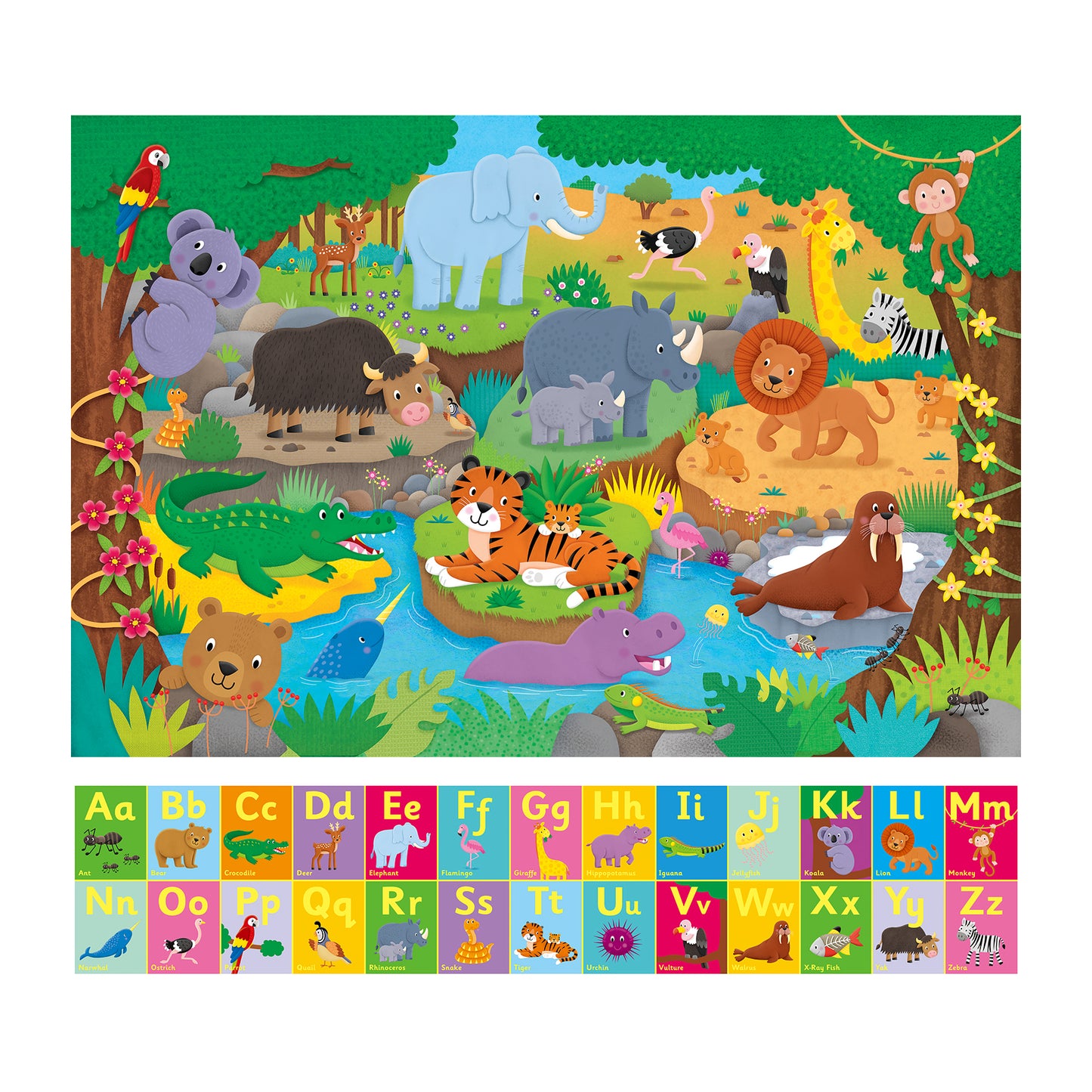 Giant Floor Puzzle: Alphabet Animals