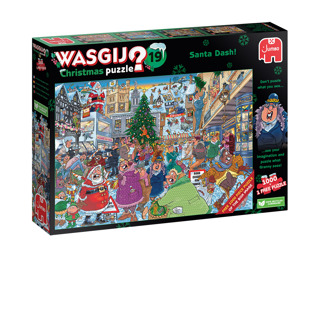Wasgij Christmas 19 Santa Dash! 2x1000pcs (1 puzzle for free) - product image - Jumboplay.com