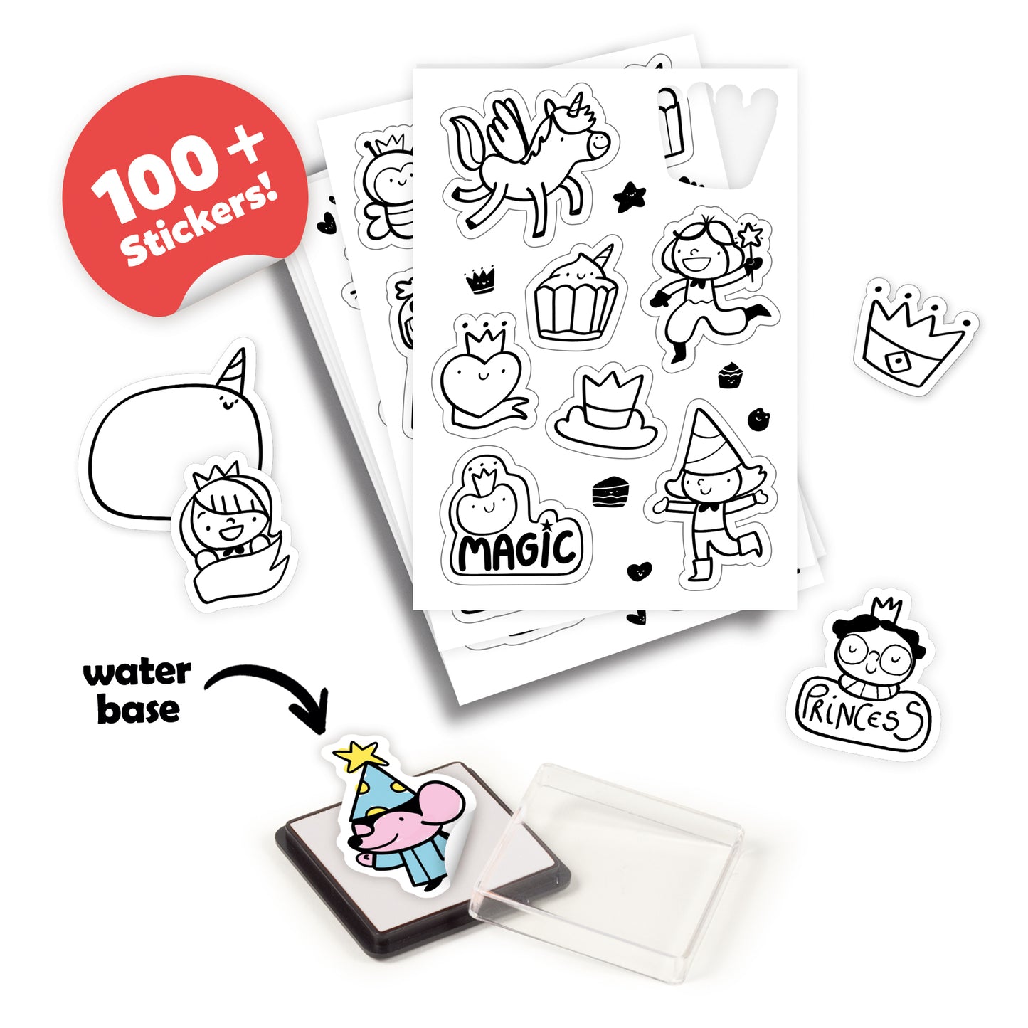 Dessineo Stickers Theme Pack - Fairies & Unicorns