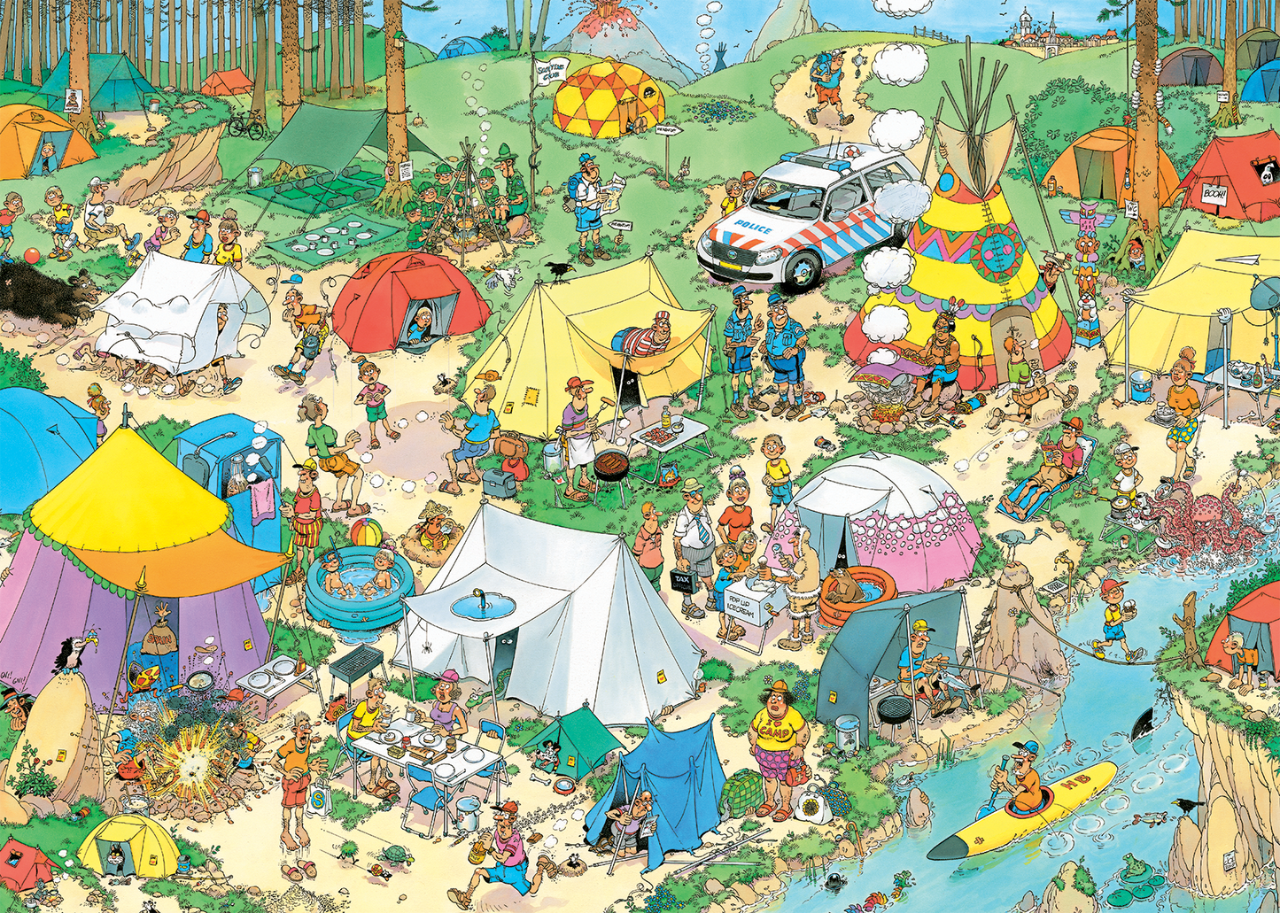 Jan van Haasteren - Kamperen in het Bos (1000 stukjes)