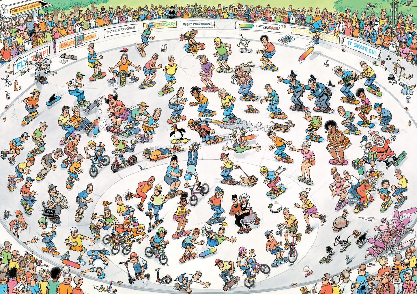 Jan van Haasteren - Riding the Skate Bowl (1000 pieces)