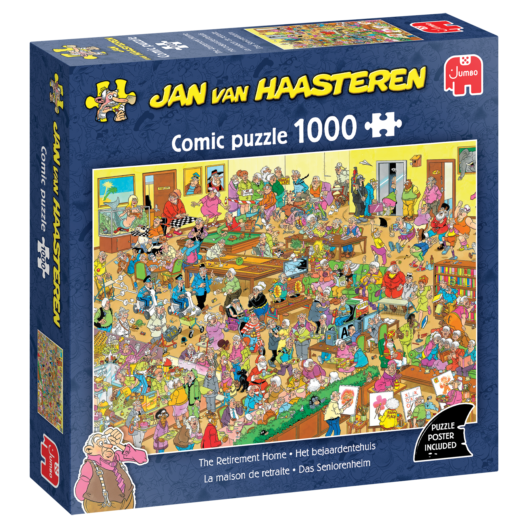 PUZZLE COMPLETO JUMBO Jan Van Haasteren sala partenze 1000 pezzi PUZZLE COMPLETO JUMBO Jan Van Haasteren sala partenze 1000 pezzi