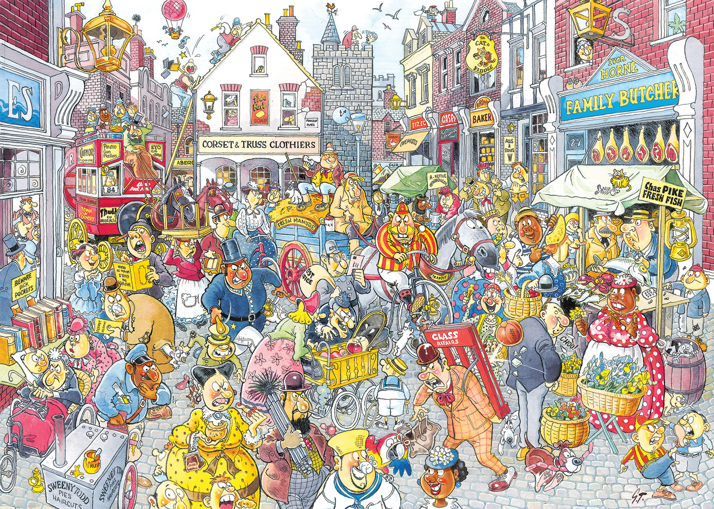 Wasgij Retro Destiny 10 - High Street Hassle! (1000 pieces)