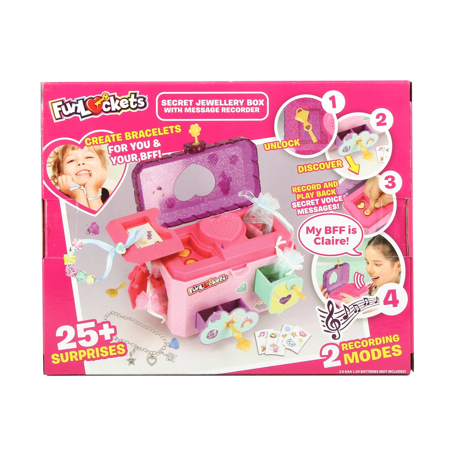 FunLockets - Secret Jewellery Box with Message Recorder UK