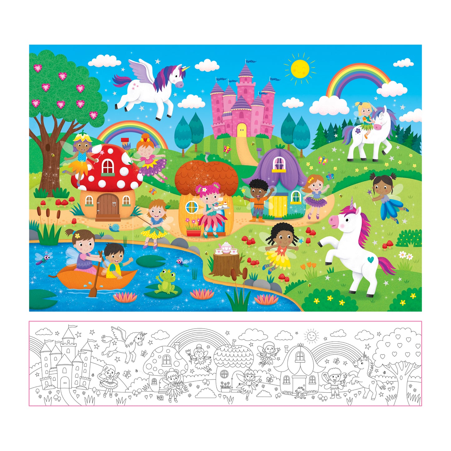 Giant Floor Puzzle: Fairies & Unicorns