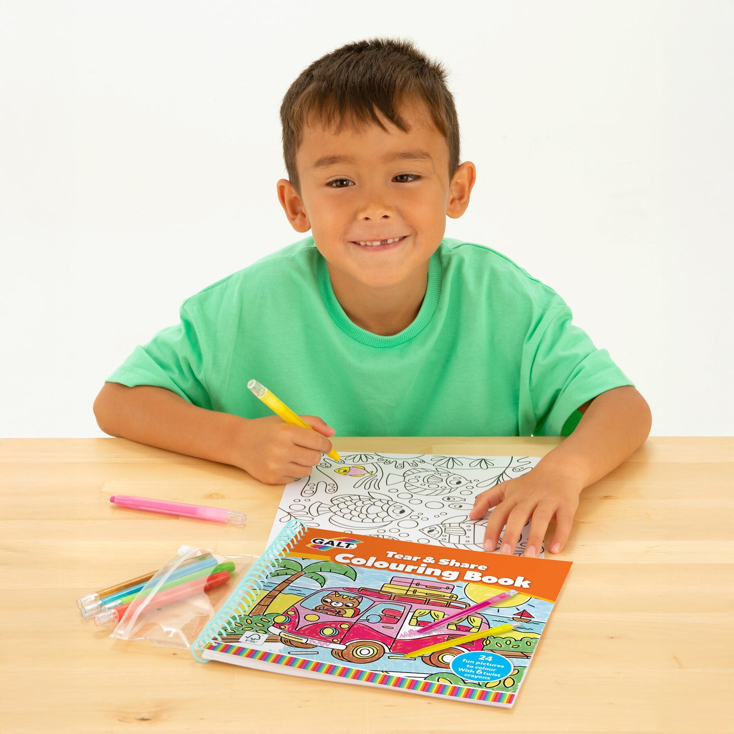 Tear and share - colouring book