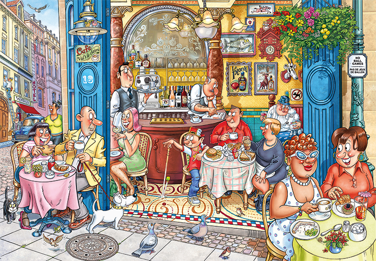 Wasgij Mystery 18 - Grabbing a Quick Bite! (1000 pieces)