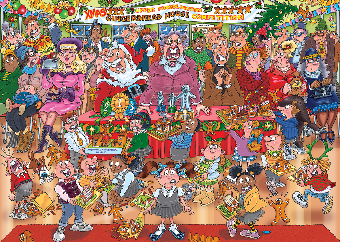 Wasgij Christmas 18 - Gingerbread Showstopper (2x1000 pieces)