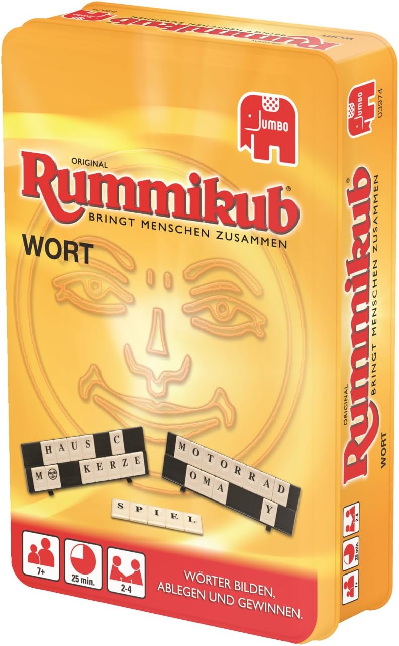 Original Rummikub Wort Kompakt in Metalldose