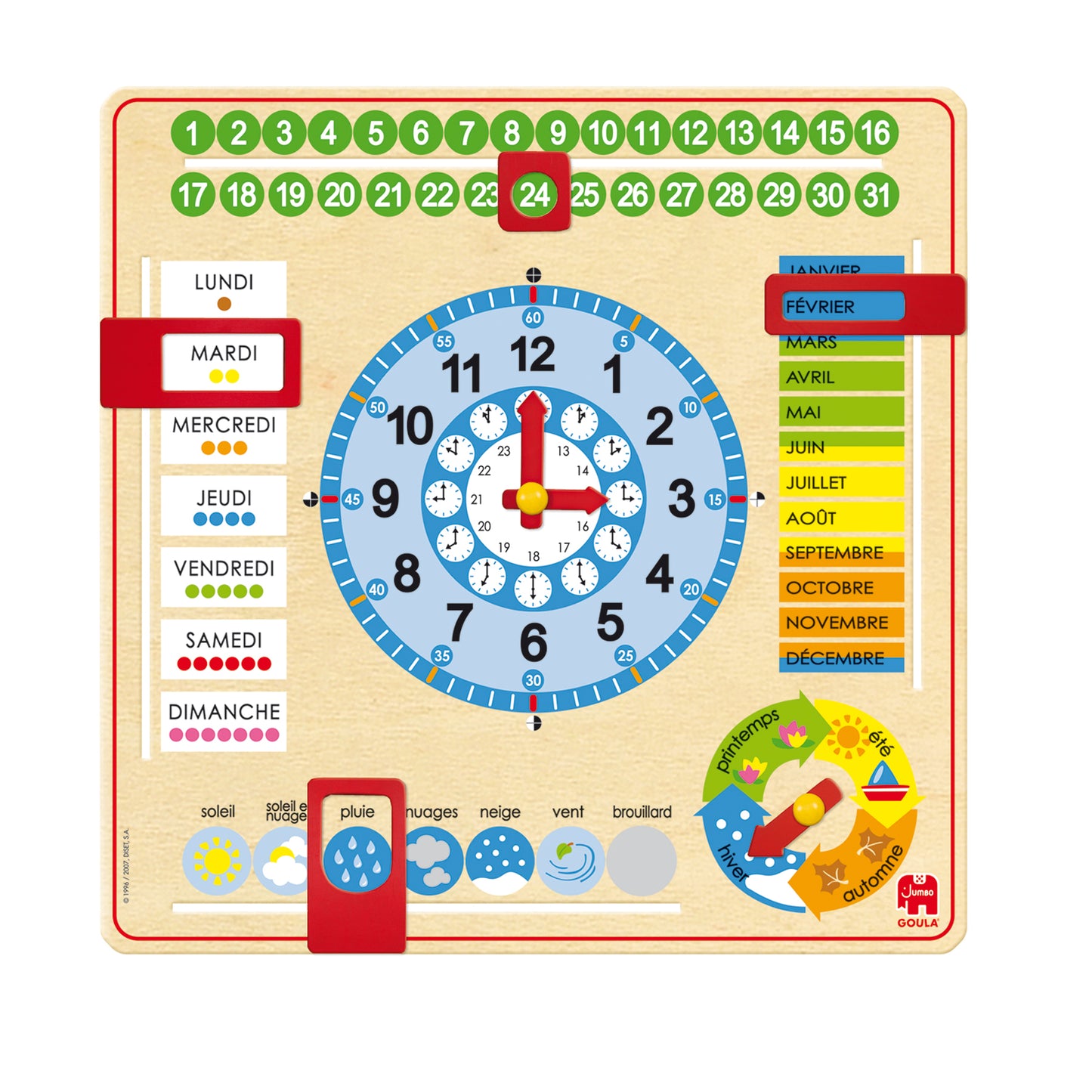 Goula - Horloge Calendrier Français