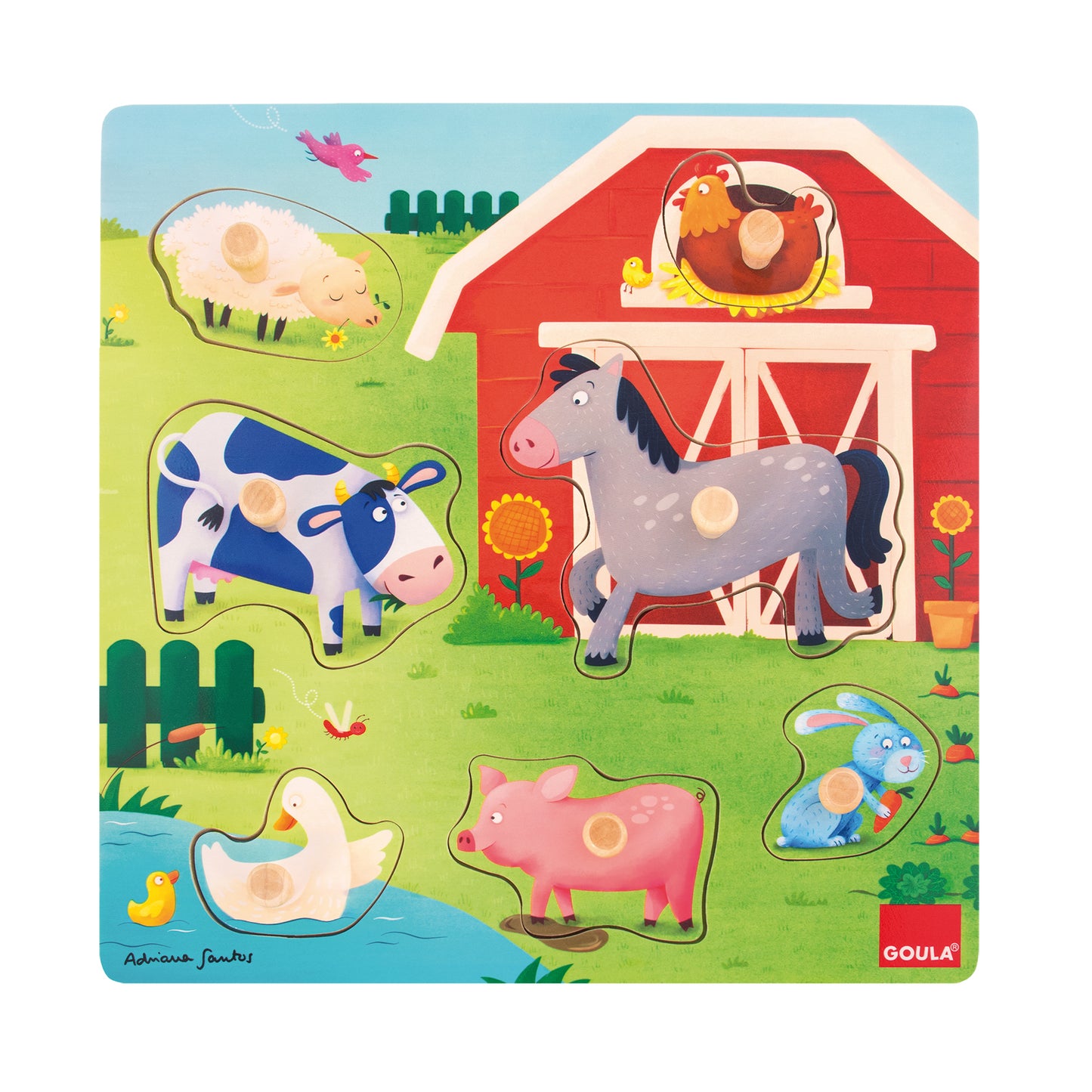 Goula -Mothers and Babies Farm Puzzle