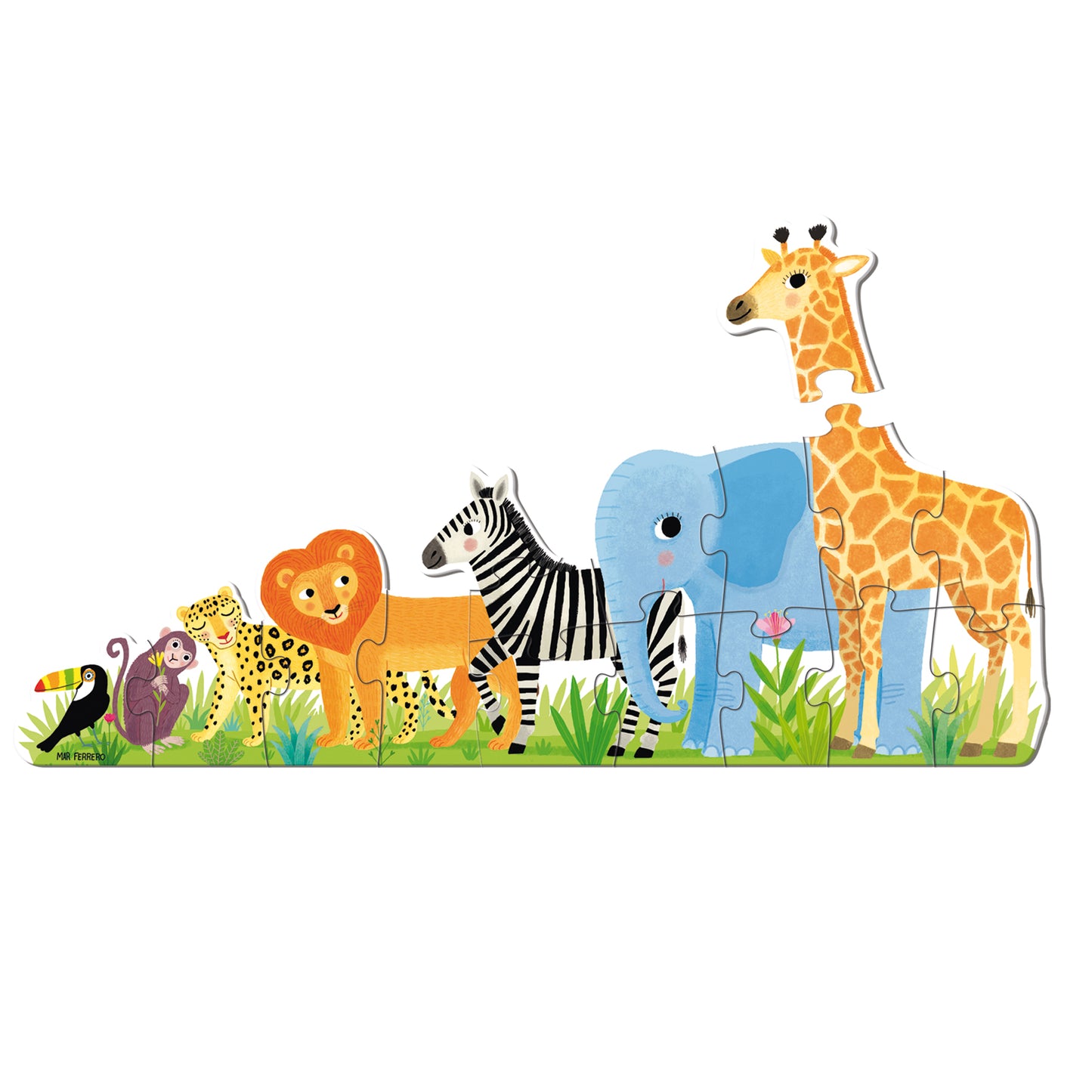 Goula - Puzzle XXL Jungle du plus Petit au plus Grand
