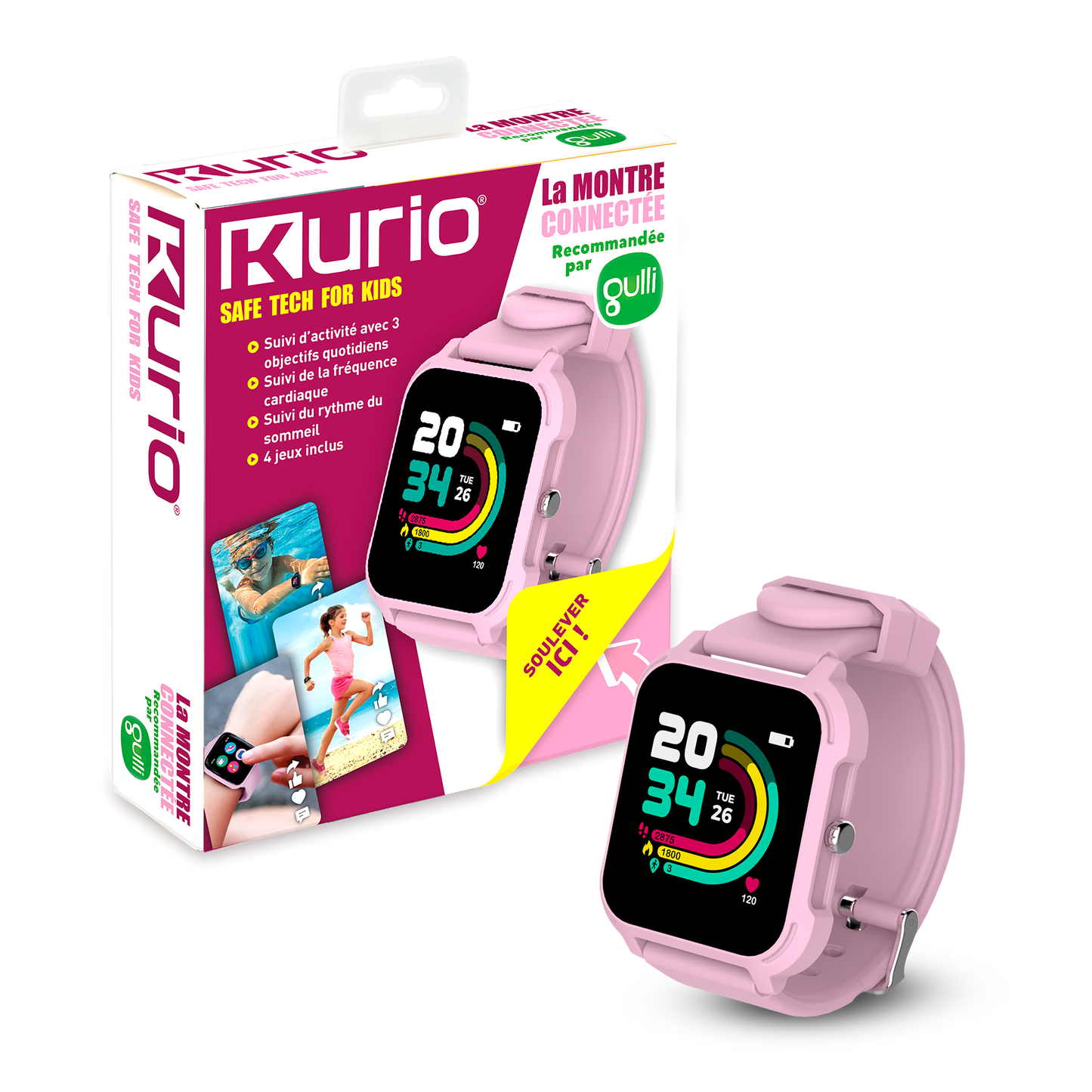 C24516_FR La montre connectée rose - Recommandée par Gulli