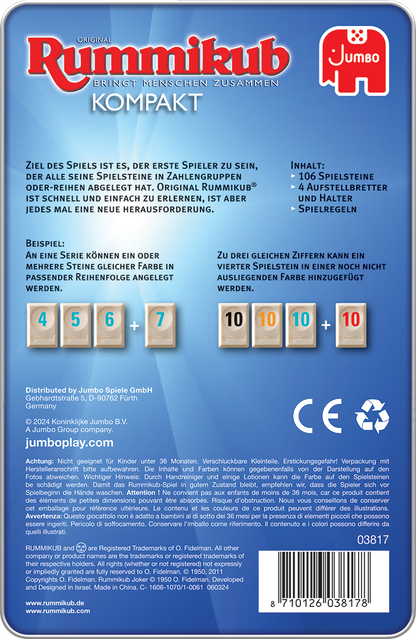 Original Rummikub Kompakt in Metalldose
