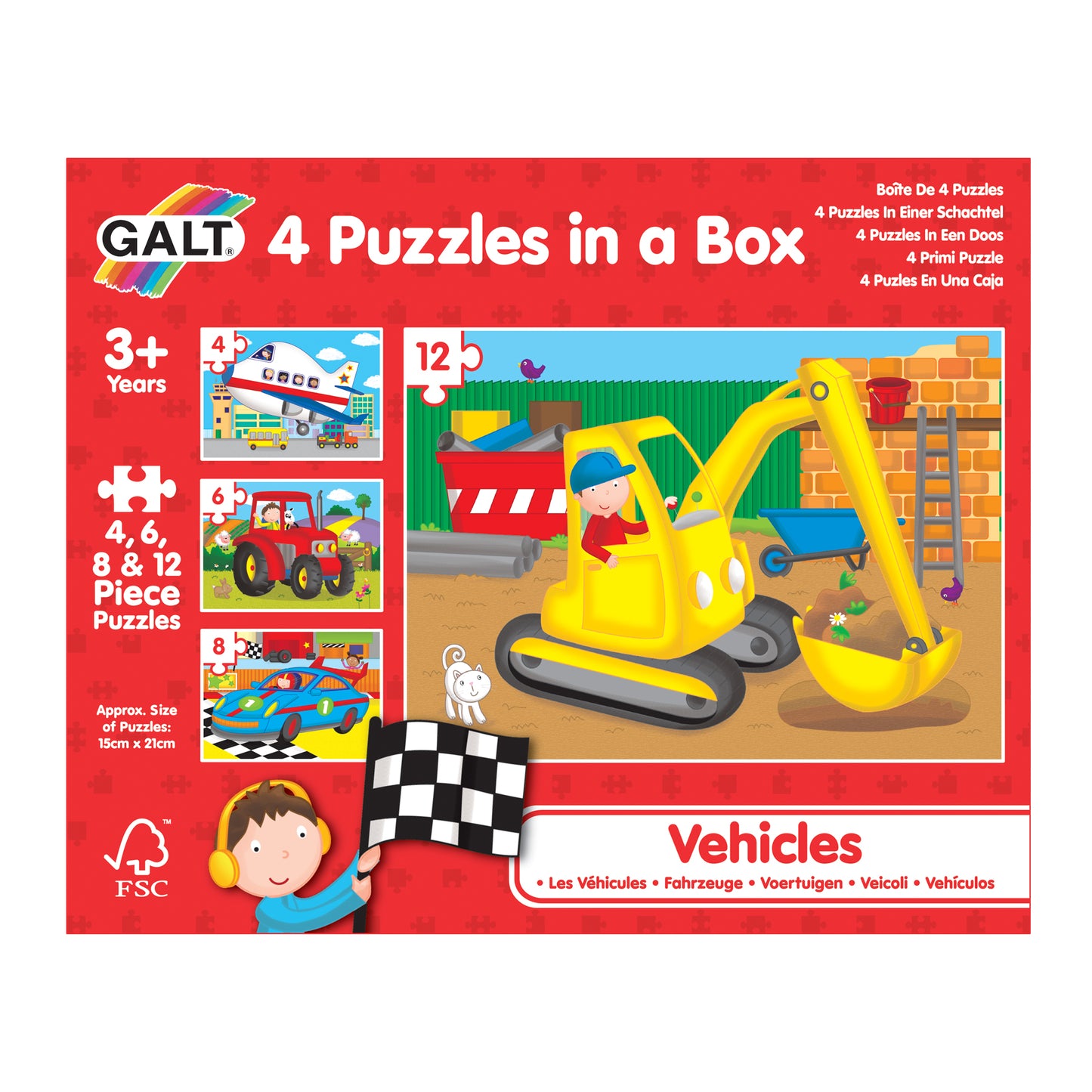 4 Puzzles in a Box - Vehicles