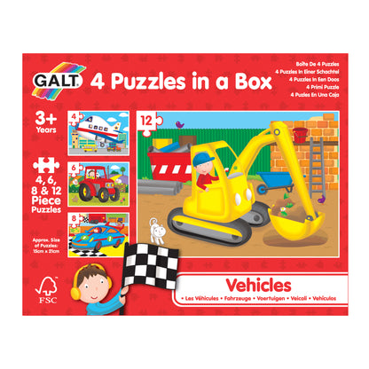 4 Puzzles in a Box - Vehicles