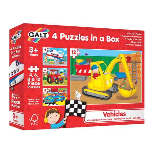 4 Puzzles in a Box - Vehicles