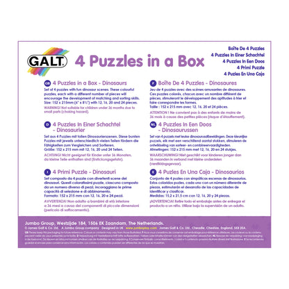 4 Puzzles in a Box - Dinosaurs