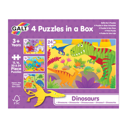 4 Puzzles in a Box - Dinosaurs