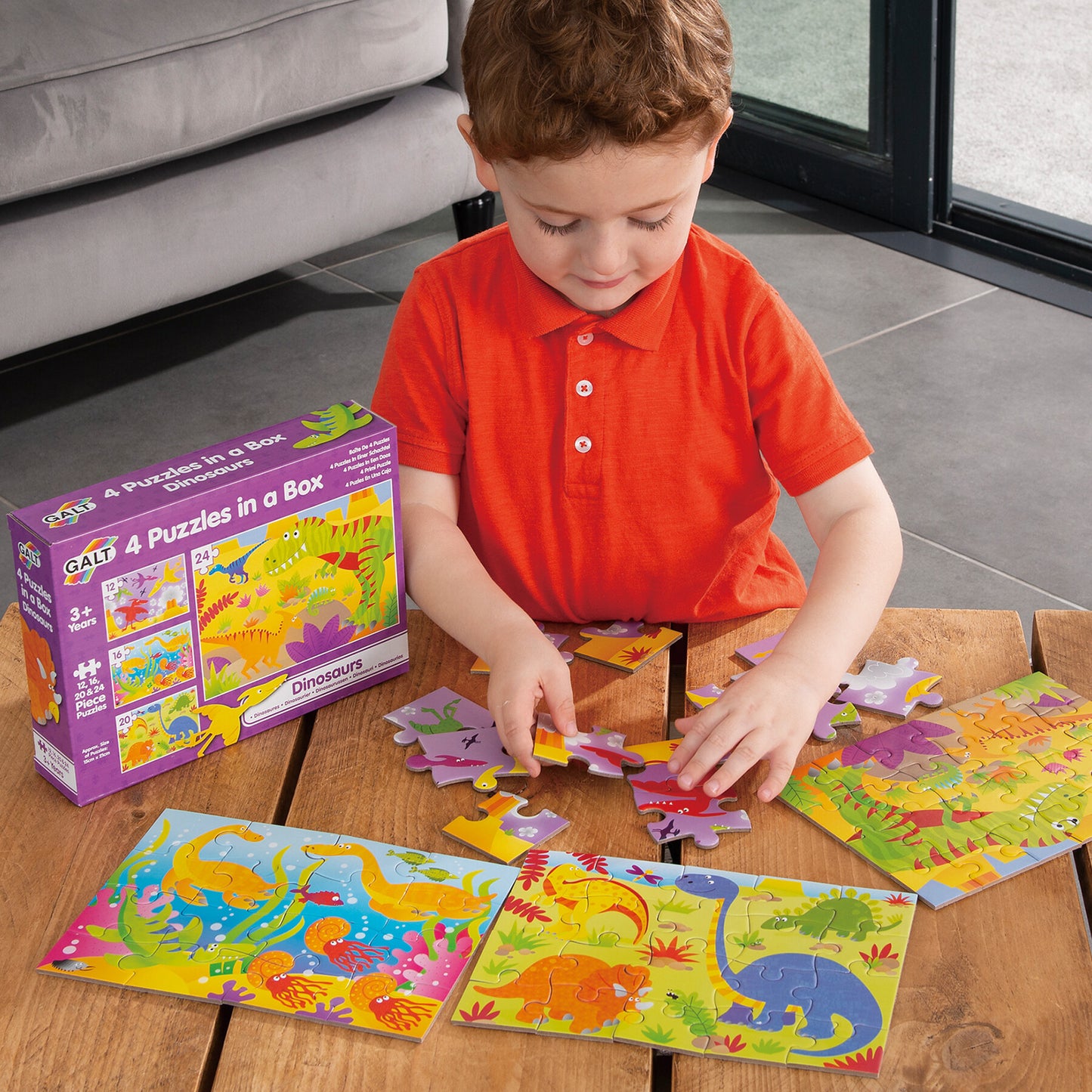 4 Puzzles in a Box - Dinosaurs