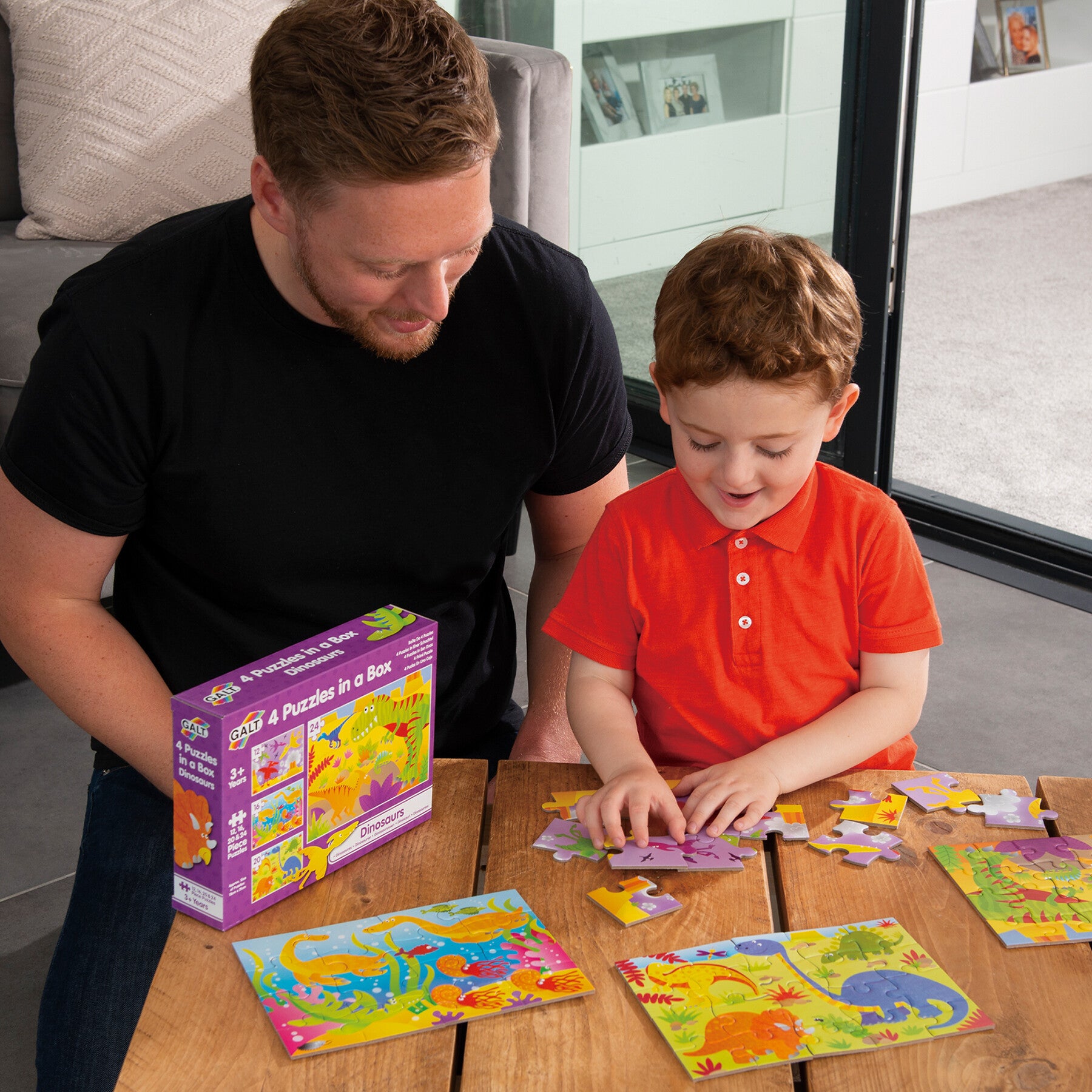 4 Puzzles in a Box - Dinosaurs - Jumboplay.com