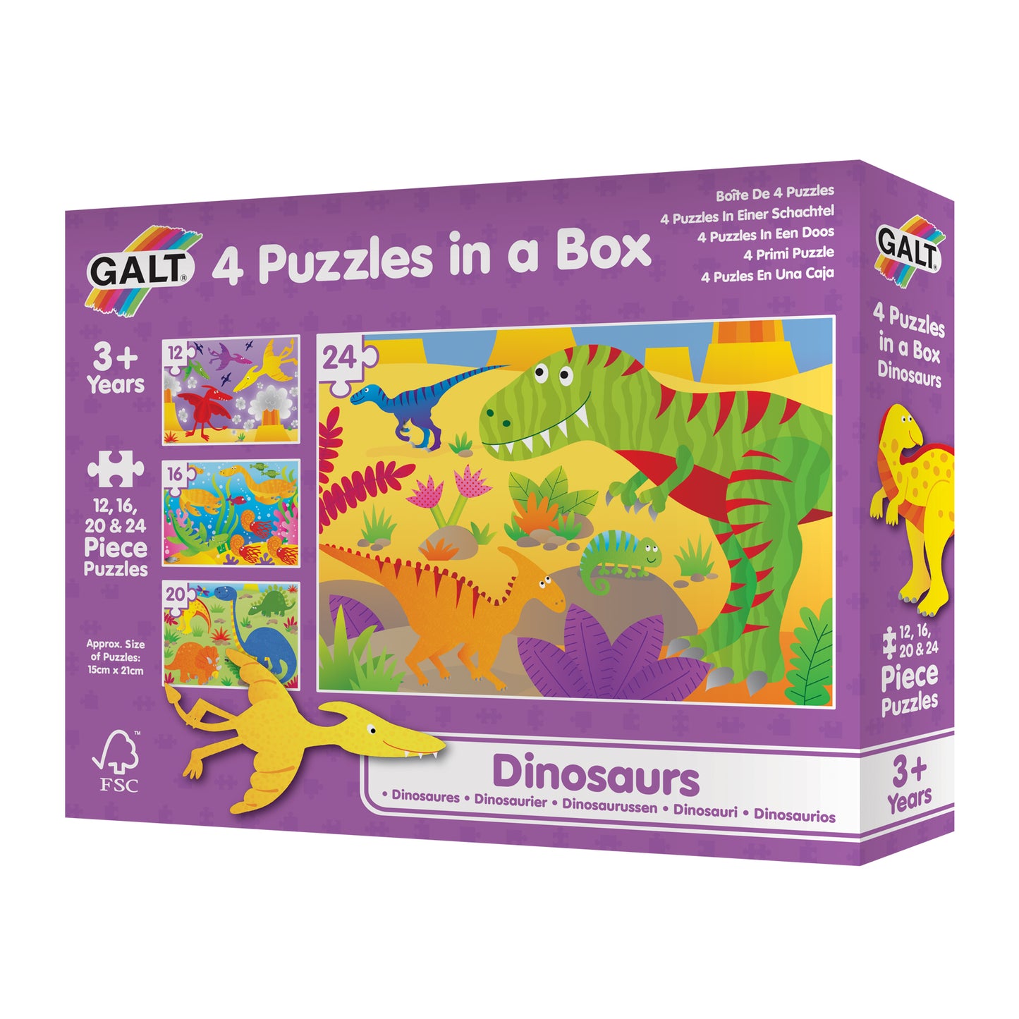 4 Puzzles in a Box - Dinosaurs