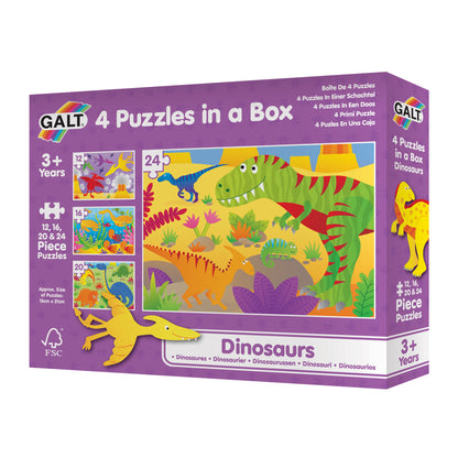 4 Puzzles in a Box - Dinosaurs