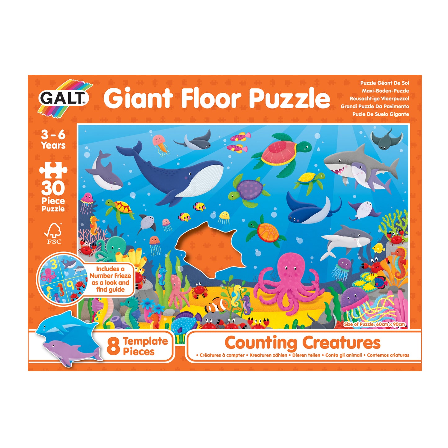 Giant Floor Puzzle: Counting Creatures