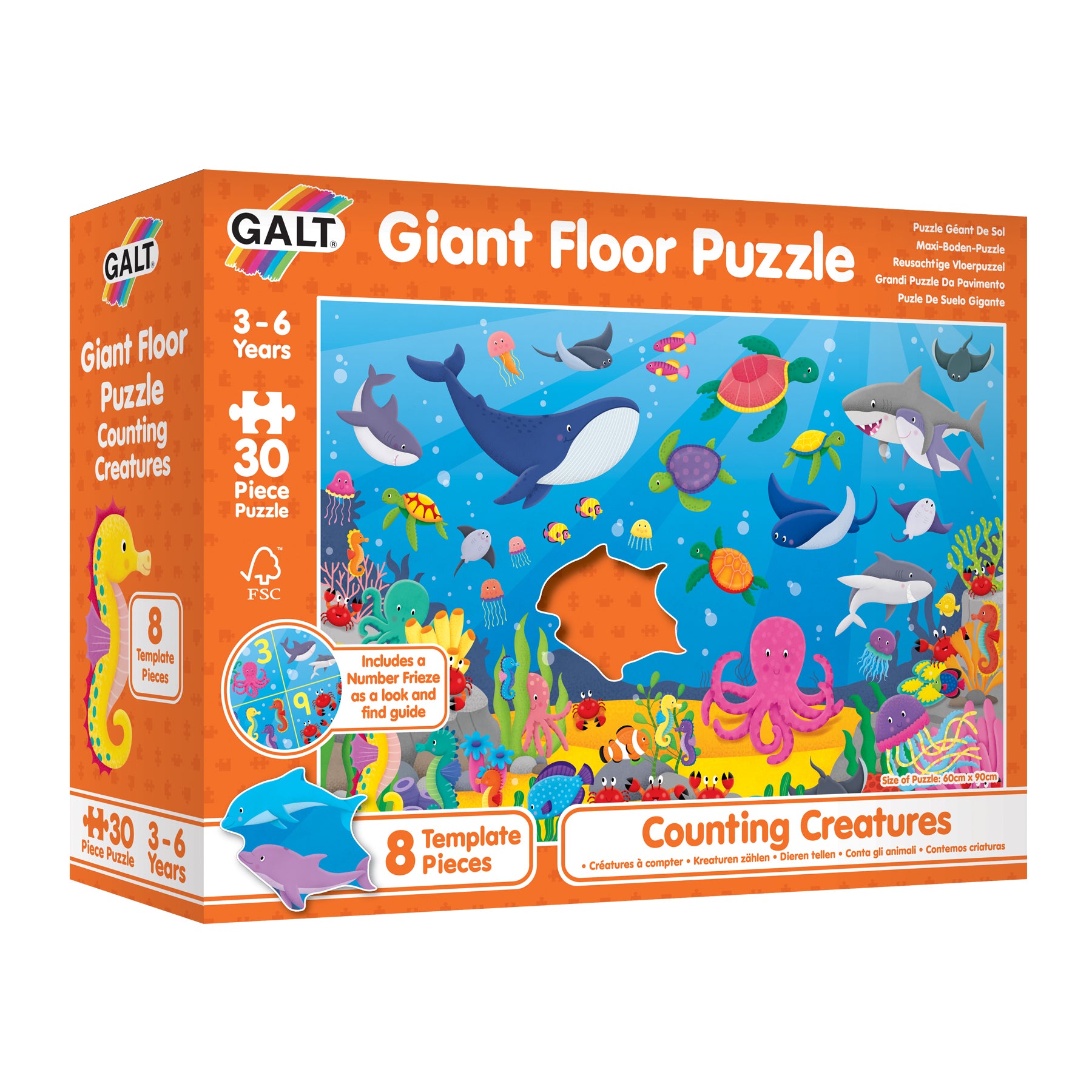 Giant Floor Puzzle: Counting Creatures