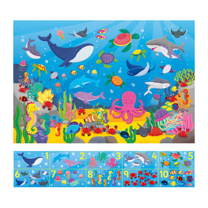 Giant Floor Puzzle: Counting Creatures