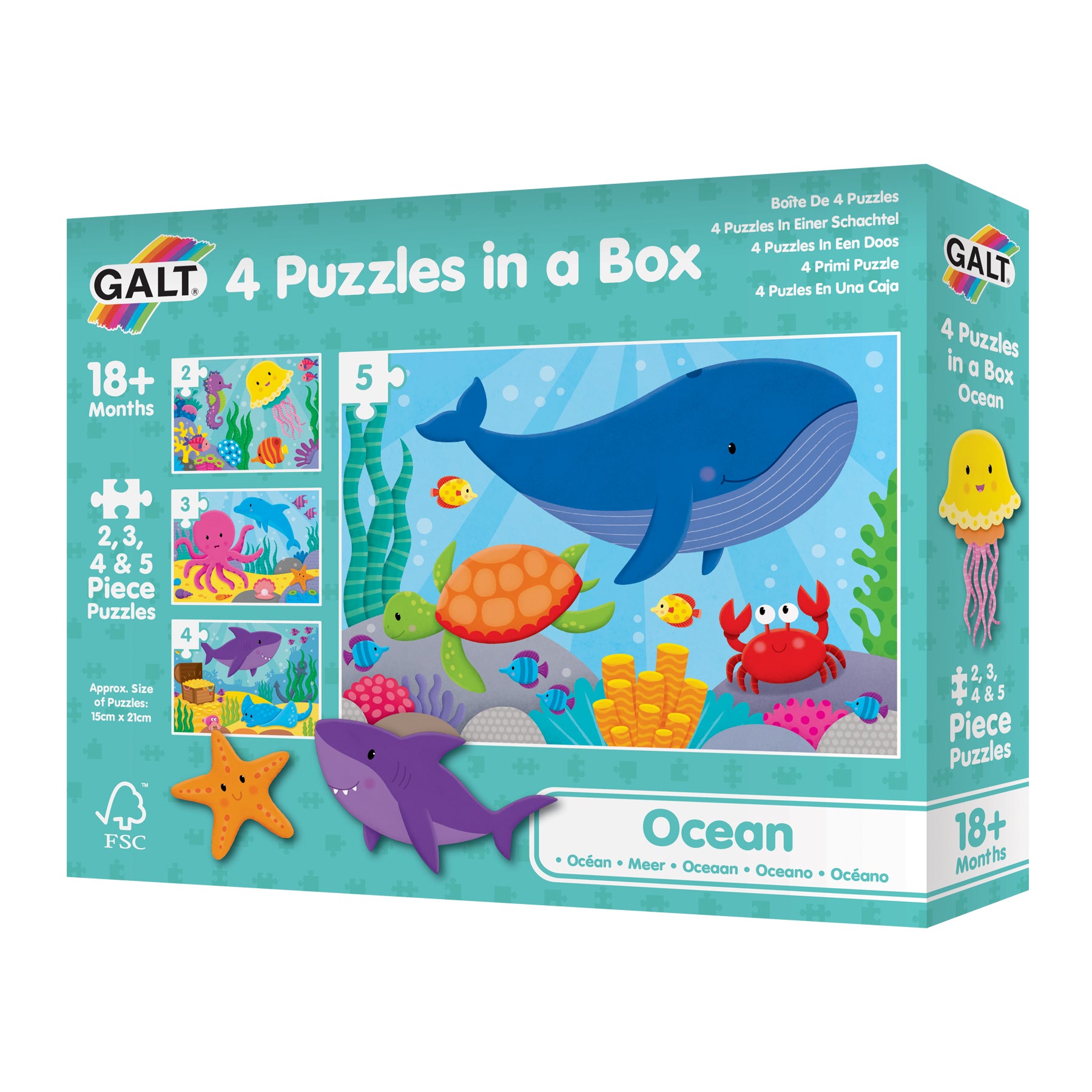4 Puzzles in a Box - Ocean - Jumboplay.com