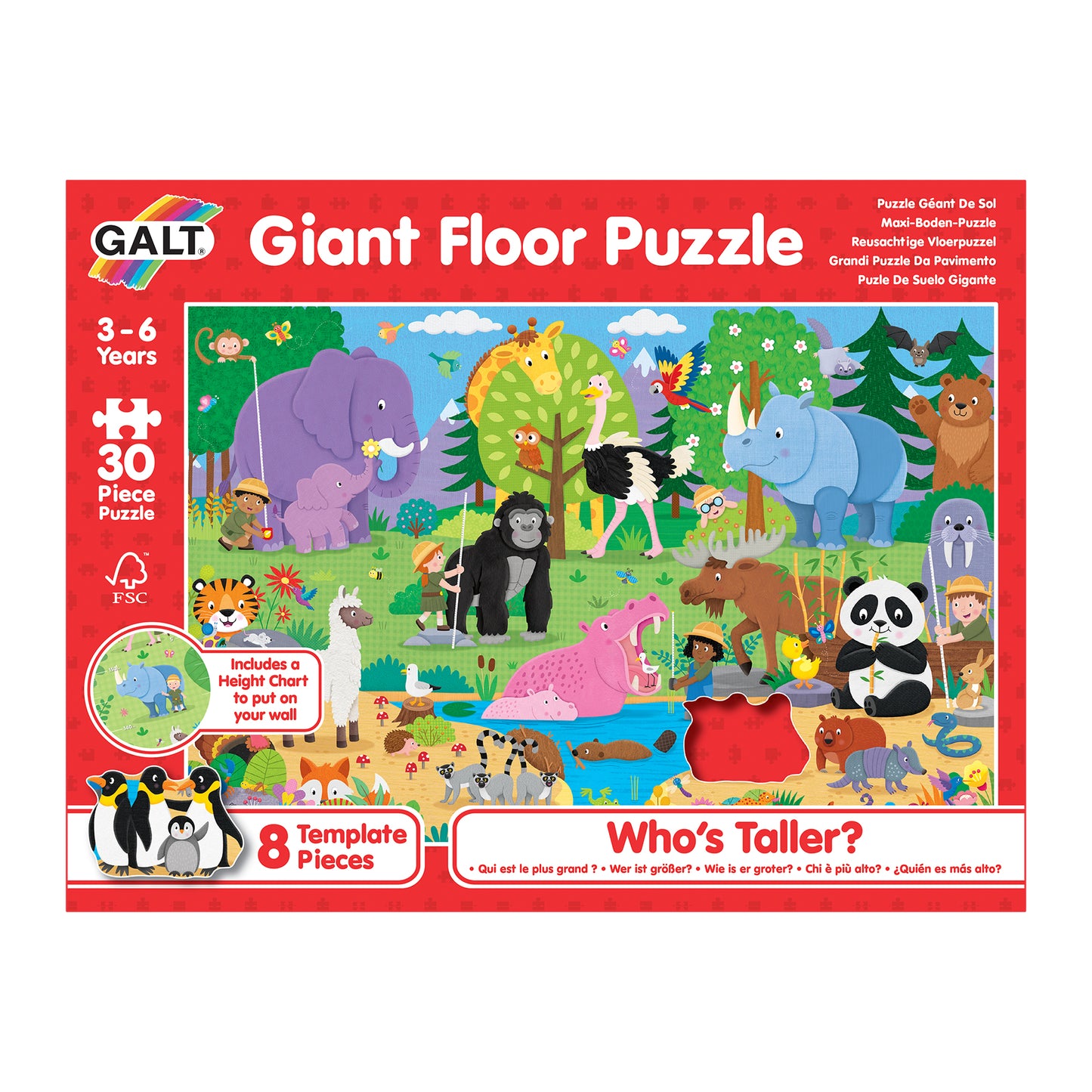 Giant Floor Puzzle: Who's Taller?