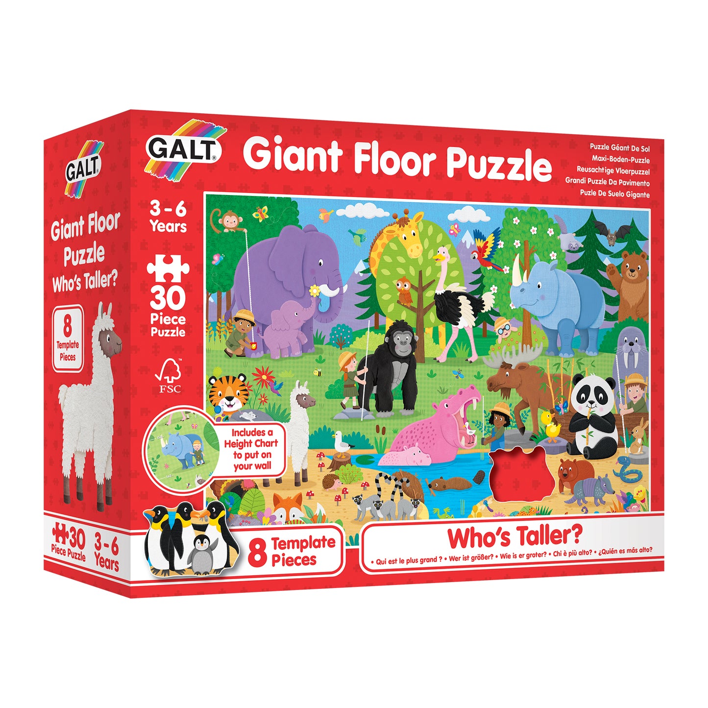 Giant Floor Puzzle: Who's Taller?