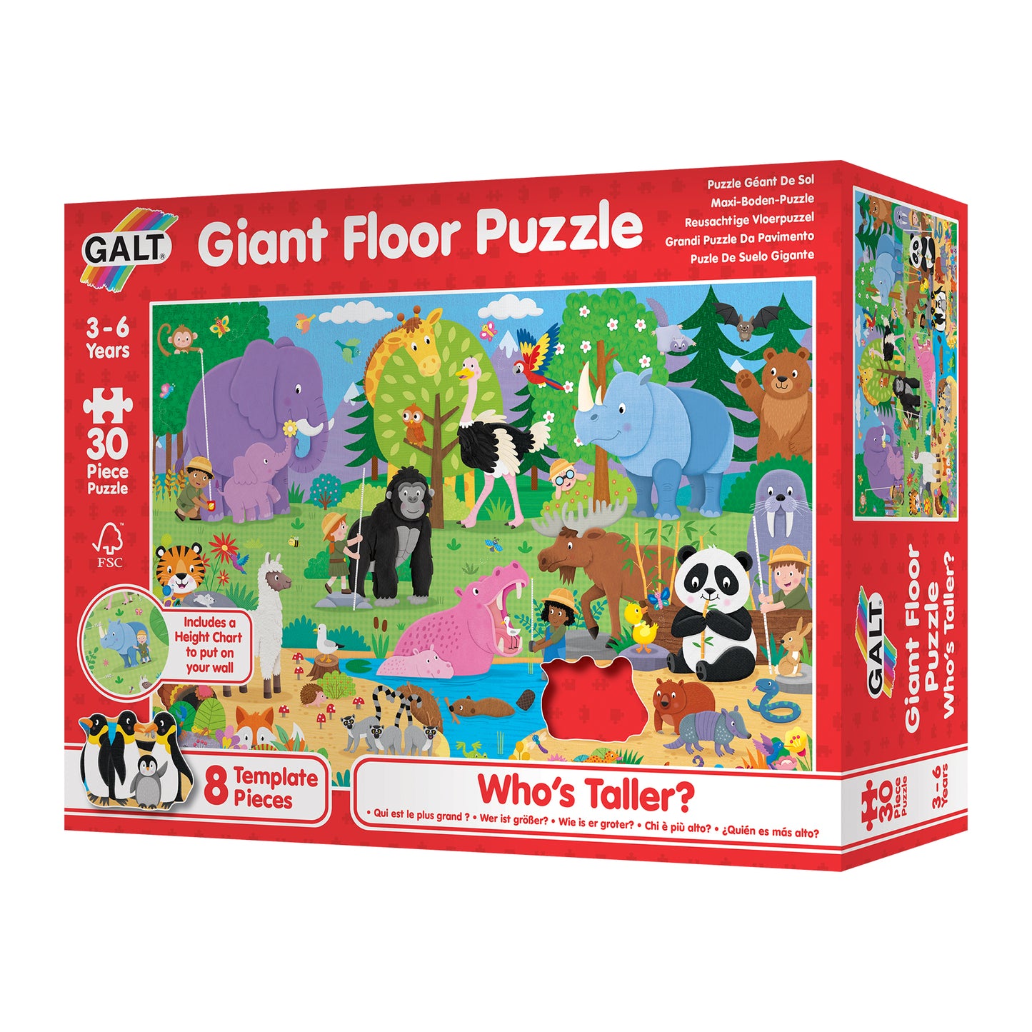Giant Floor Puzzle: Who's Taller?