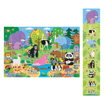 Giant Floor Puzzle: Who's Taller?