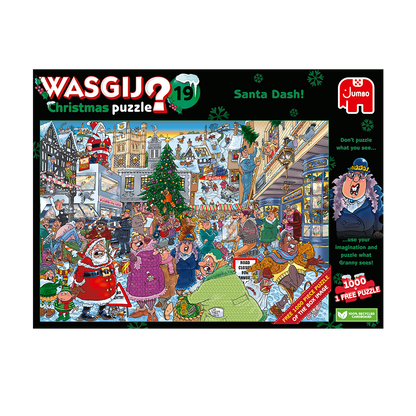 Wasgij Christmas 19 Santa Dash! 2x1000pcs (1 puzzle for free) - product image - Jumboplay.com