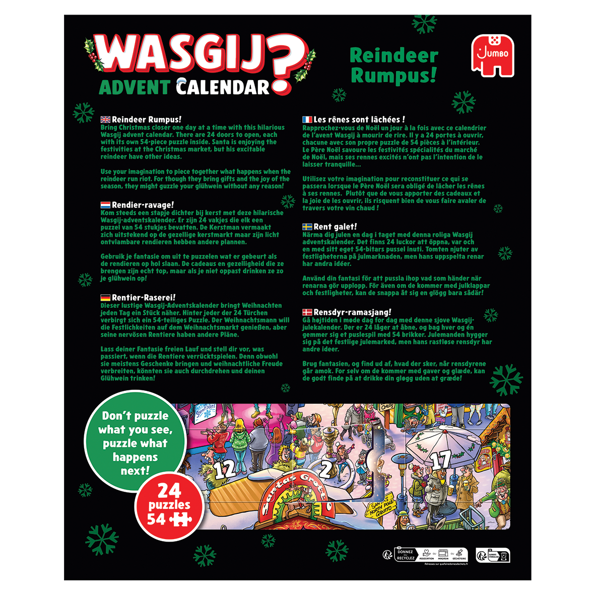 Wasgij Christmas Advent Calendar - Reindeer Rumpus!