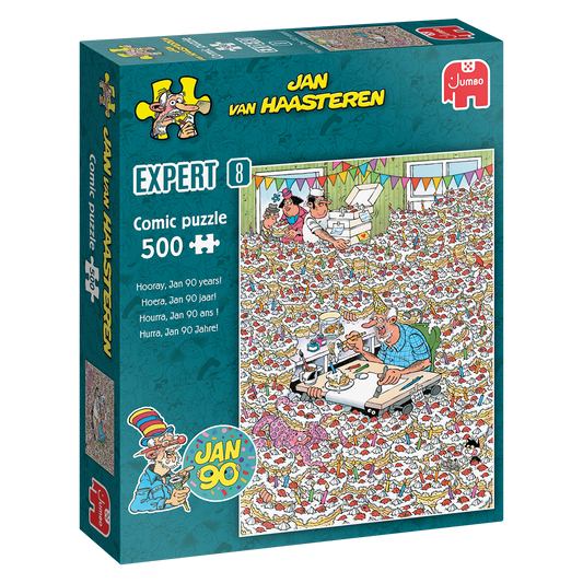 Jan van Haasteren Expert 8 - Hooray, Jan 90 years! (500 pieces)