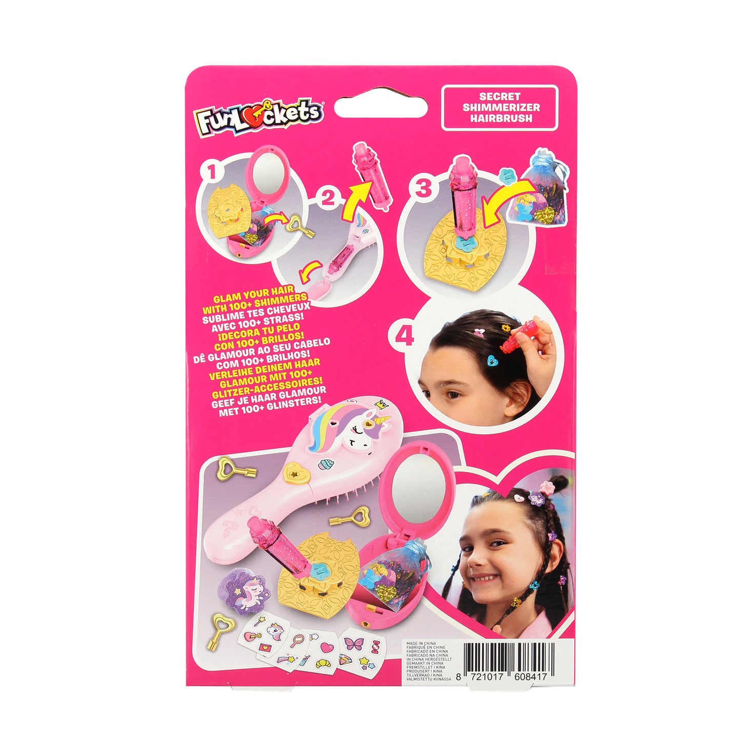 Funlockets - Ma Brosse à Cheveux Secrète avec Strass