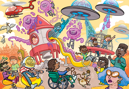 Wasgij Junior 4 - Die Invasion der Aliens! (240 Teile)