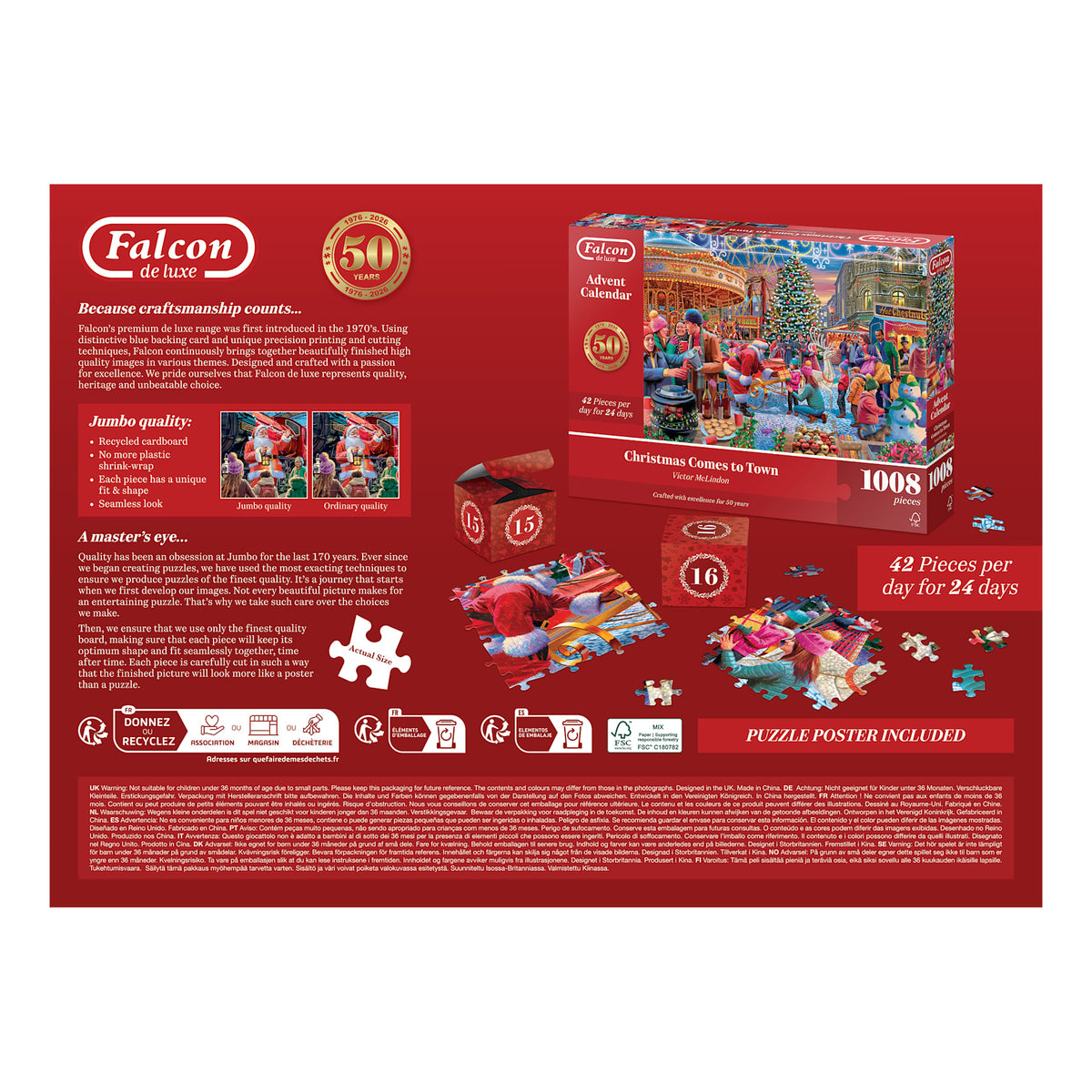 Falcon Advent Calendar - Christmas Comes to Town (1008 pieces)