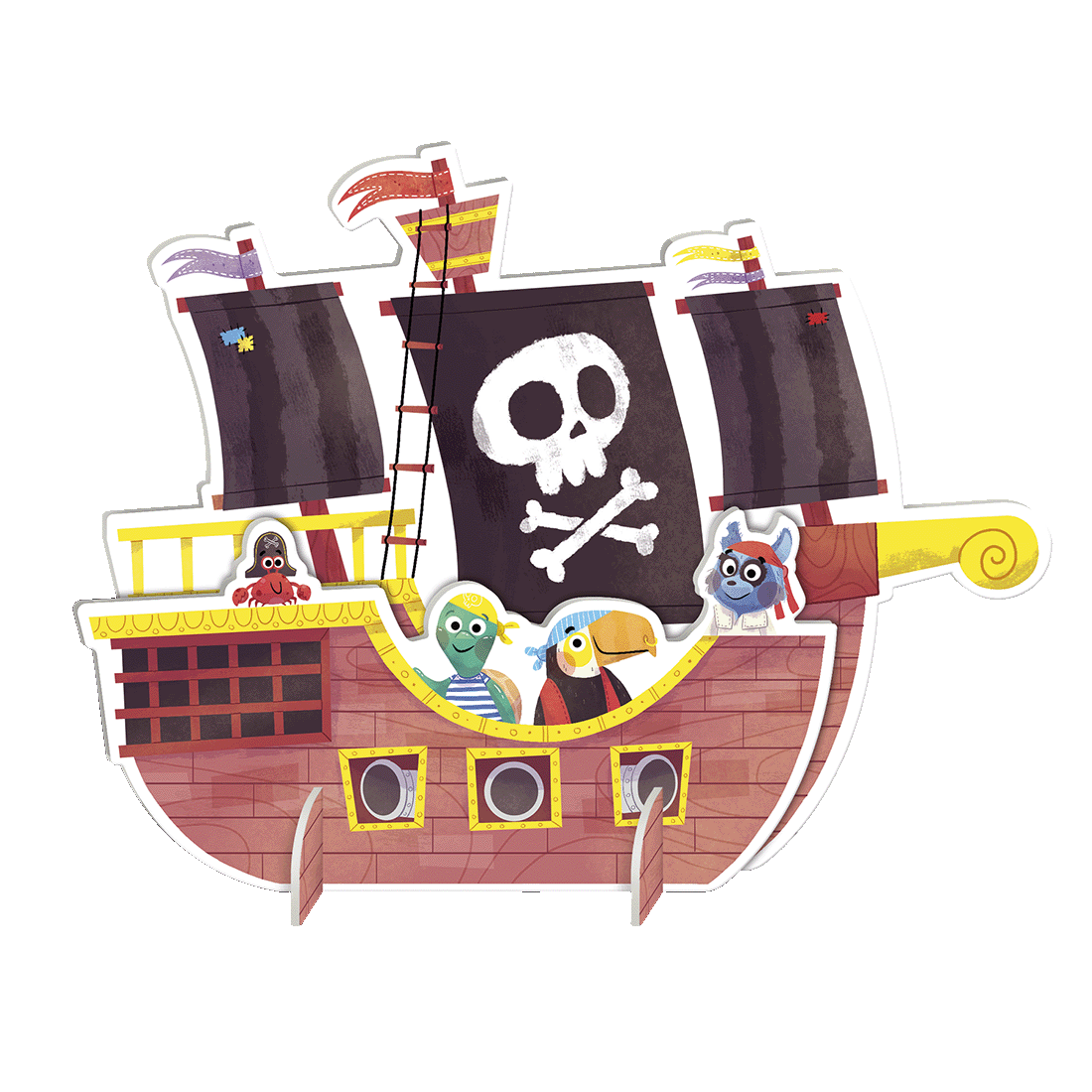 MAXI PUZZLE LES CHIENS Pirates – Large Dog Pirate Puzzle For Kids