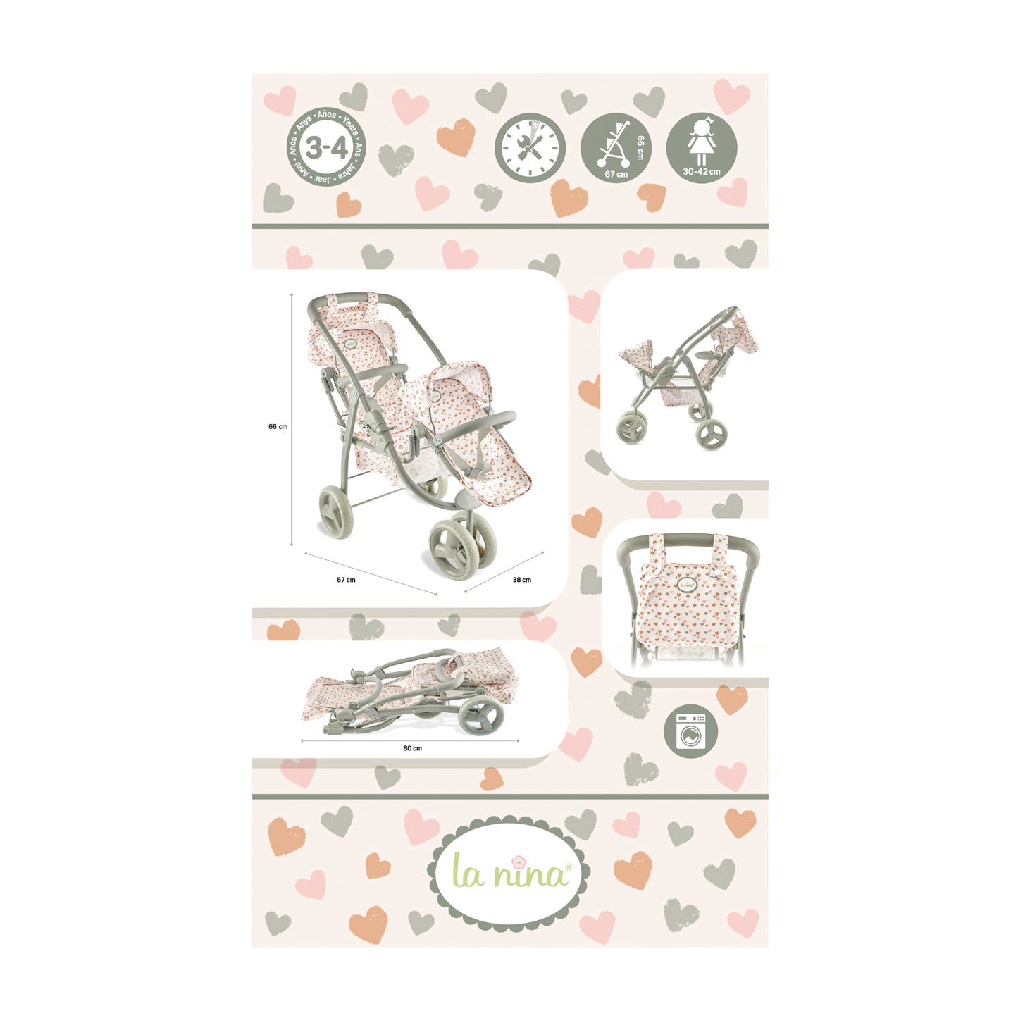 La Nina - Carrito gemelar Amanda