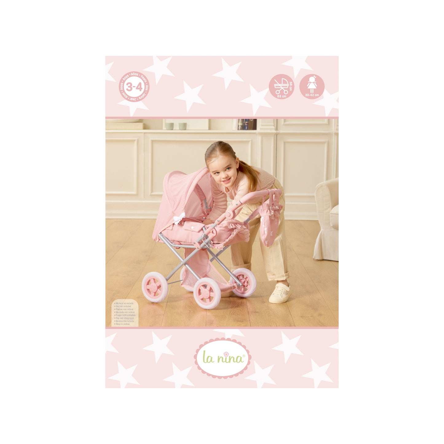 La Nina - Cuco con ruedas pequeño Carlota Pink