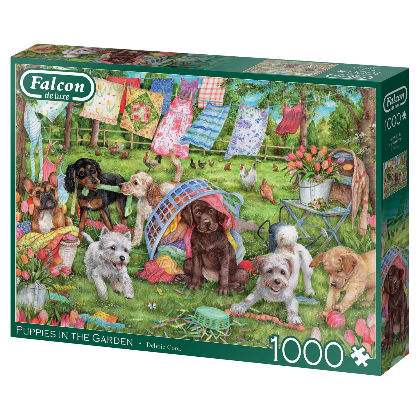 Falcon Puppies in the Garden 1000pcs - product image - Jumboplay.com