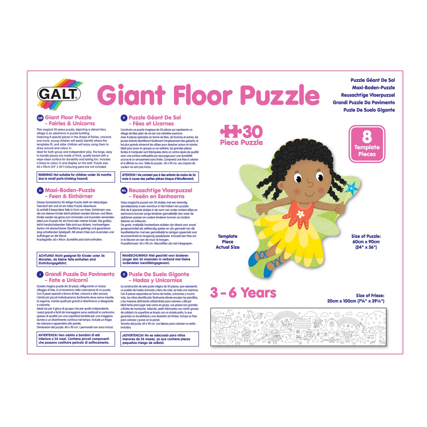 Giant Floor Puzzle: Fairies & Unicorns