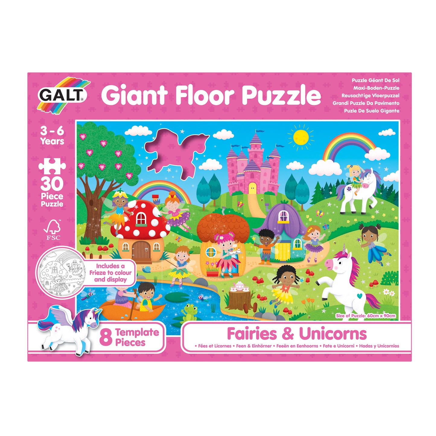 Giant Floor Puzzle: Fairies & Unicorns