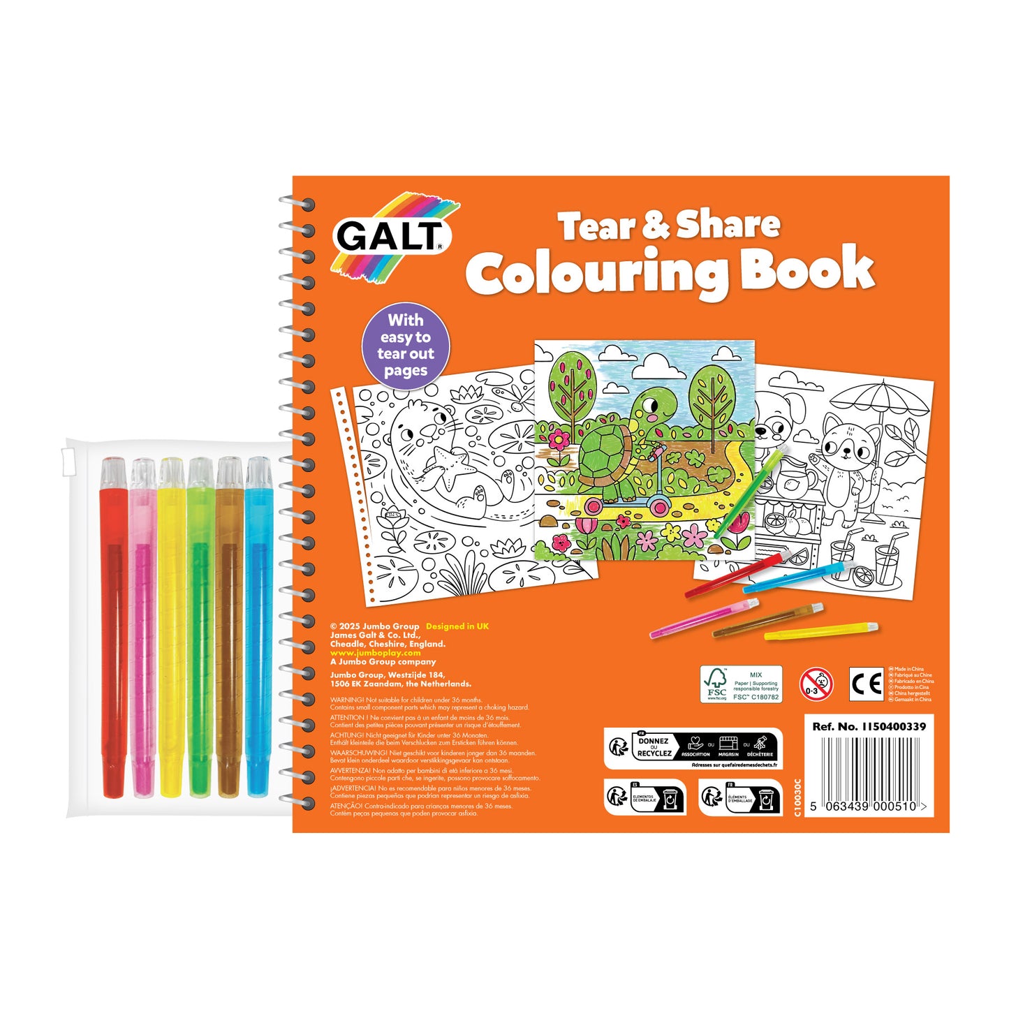 Tear and share - colouring book