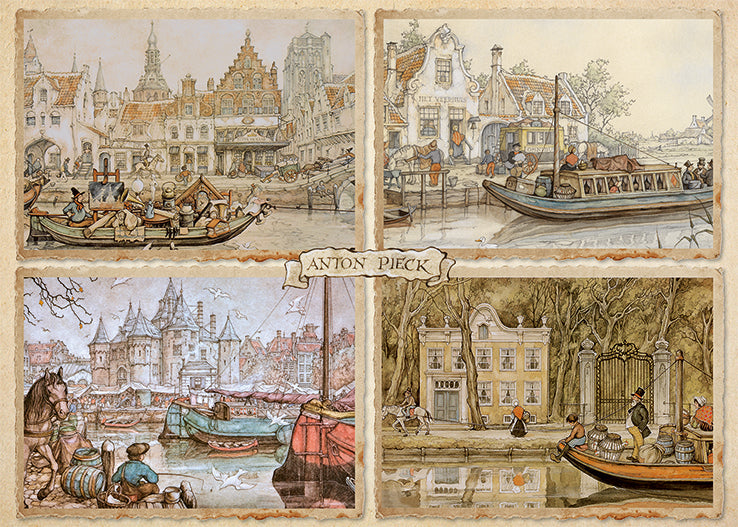 Premium Collection - Anton Pieck, Canal Boats (1000 pieces) - product image - Jumboplay.com