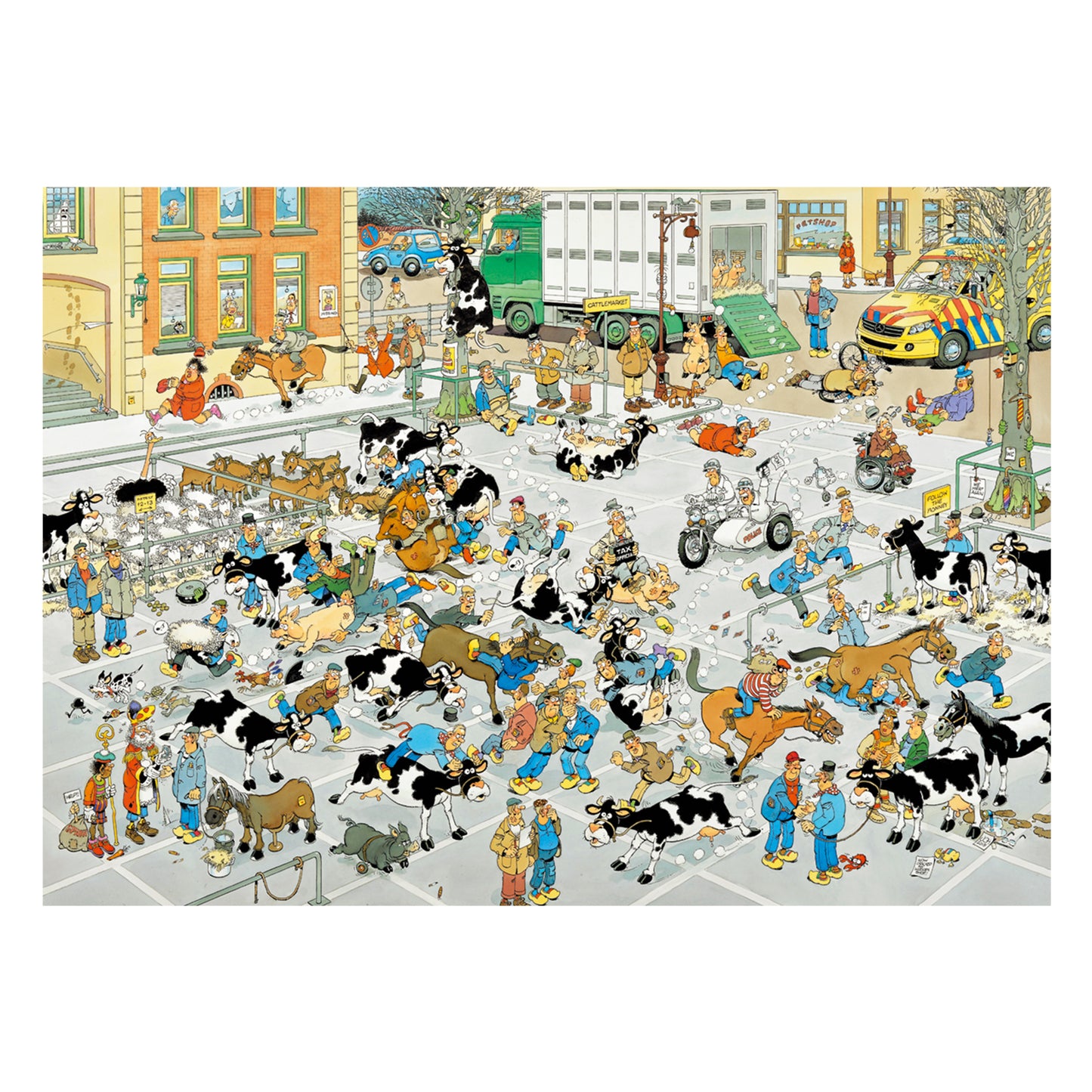 Jan van Haasteren - The Cattle Market (1000 pieces) - product image - Jumboplay.com